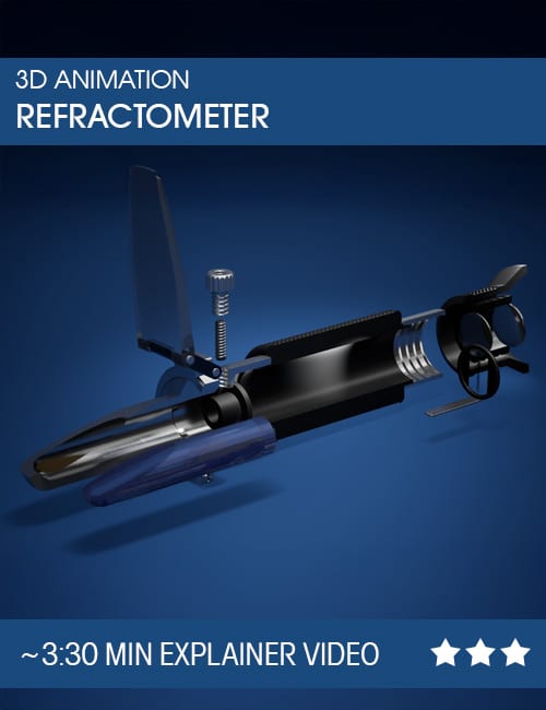 Refraktometer 3D Animation – Messgerät für Brechungsindex